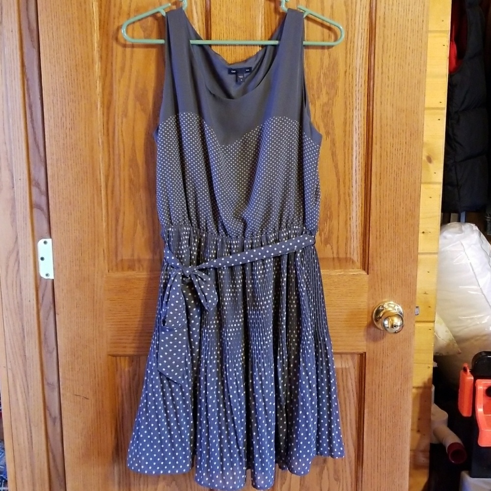 Grey and white polka dot Gap dress